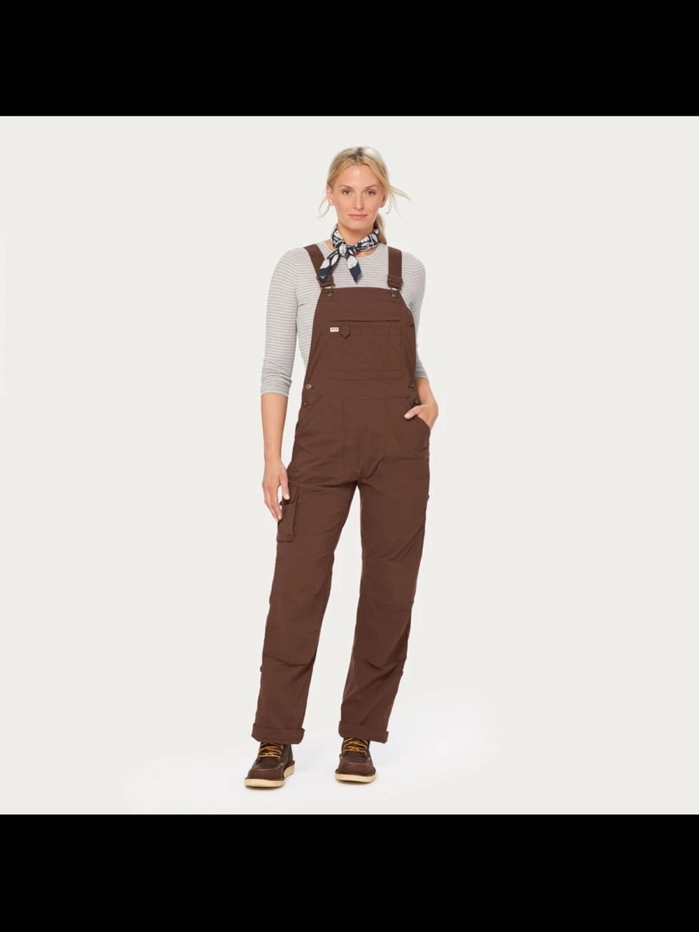 Duluth Women's Heirloom Gardening Bib Overalls in Dark Roast Size Small